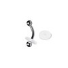 EZ Piercing 1.2 mm Titanium Banana Anti Game Disc Set