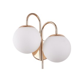 Double Sconce Simple Modern Dual Headed Glass Metal Energy Saving Armed Wall Sconce for Bedroom Office  111‑240V