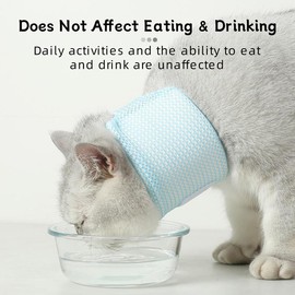 Cat Neck Brace Cover - Breathable & Adjustable Elizabethan Collar for Post-Surgery Recovery Anti-Scratch Anti-Lick Protection, Cervical Cone for Small Medium Large Dogs Puppies Kittens (Large,Blue)