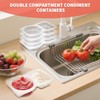 RE:BLEU Double Compartment Snack Containers with Lids – Disposable Condiment