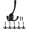 Fuxxer® 5x Classic Coat Hooks Wall Hooks Triple Hooks for