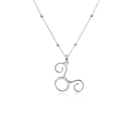 WANDA PLATA Zodiac Sign Necklace for Women 925 Sterling Silver Horoscope Pendant Astrology, Sterling Silver