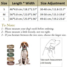 Yiwong Reflective Collar for Outdoor Dogs, Tactical Camouflage Collar, Suitable for Medium and Large Dogs, Adjustable Collar for Large Dogs