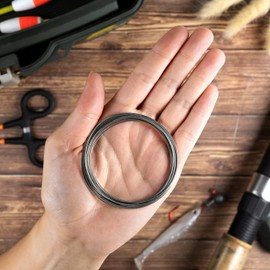 AMZfishing® 3 Metres 7 x 7 Steel Leader with Double Crimp Sleeves, Predator Fishing, Pike Fishing, Fishing Swivels, Fishing Accessories, Steel Leader Pike, Pike Leader, Fishing Swivels