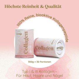 Collagenpulver von Corridge® - Das Original - Premium Collagen Hydrolysat aus zertifizierter Weidehaltung und Grasfütterung - 100% reine biokative Collagen-Peptide Typ I und III vom Premiumrind