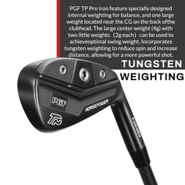 PGF Gold TP Horsepower Pro Forged Individual Iron [#6 Iron][Men Right Hand][Black]