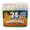 24 Coloured Chunky Chalks , Giant, Pavement, Washable, Fun for