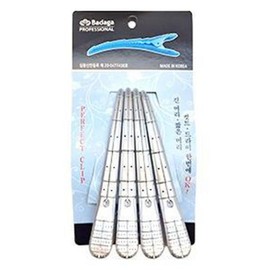 Badaga perfect hair clip 4p, silver, 1 piece / 바다가 퍼펙트 헤어 클립 4p, 실버, 1개