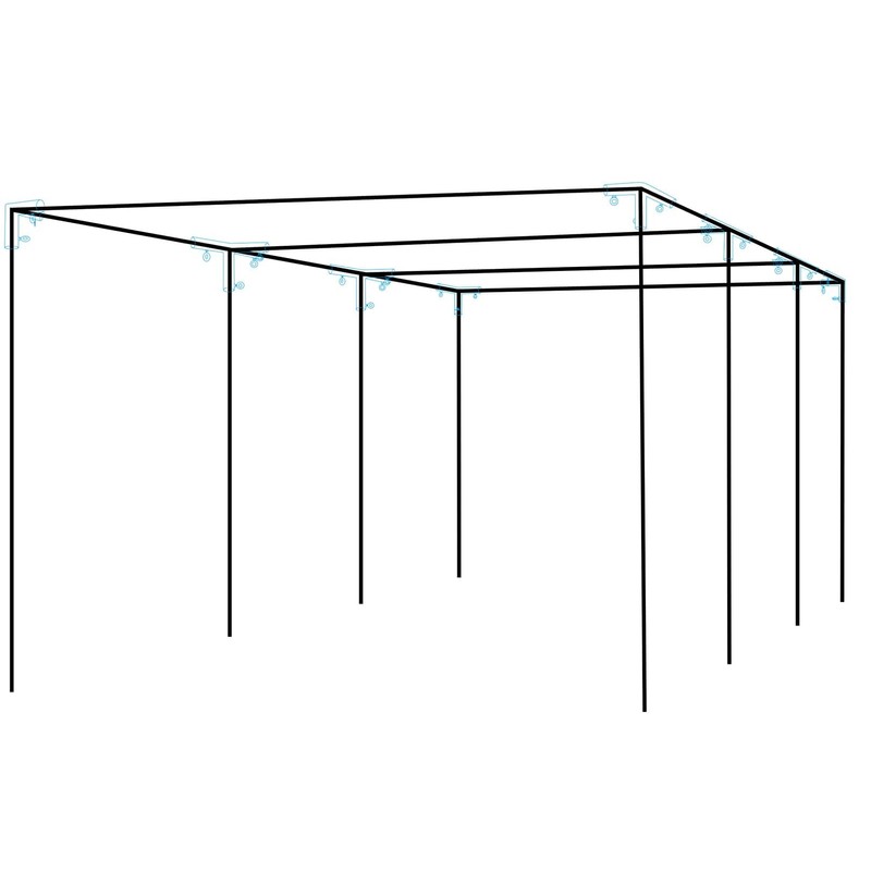 Aoneky 2pcs 4 Way Corner Canopy Fitting - Fits 1"