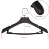DEDU Suit Hangers for Men 30 Pack Width 17.7", Black
