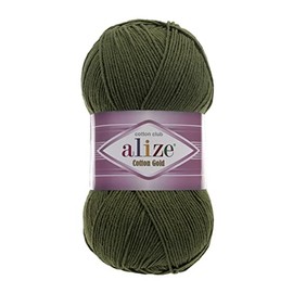 55% Cotton 45% Acrylic Alize Cotton Gold Yarn 1 Skein/Ball 100 gr 360 yds (29 - Forest Green)
