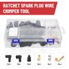 Ratchet Spark Plug Wire Crimping Tool Kit, 180 Degree/90 Degree/Straight