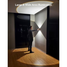 Tubicen Gold Wall Sconces Square Indoor Hardwired Dimmable Movie Theater Sconces Lighting Up and Down Modern 10W Bright LED Wall Lights for Living Room Hallway Stairway 3000K