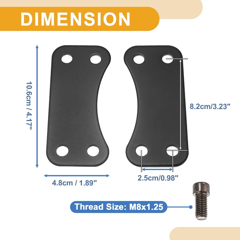 Partuto Riser Lift Bracket Adapter Set - for Harley-Davidson Metal