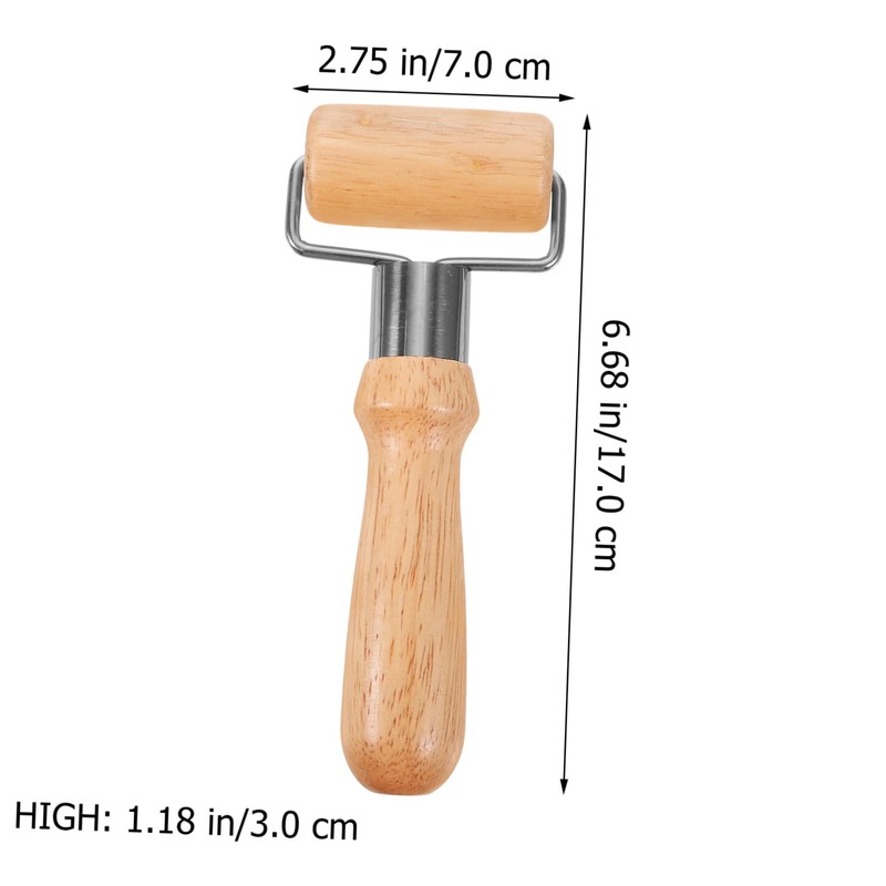 OHPHCALL Wooden Rolling Pin Kitchen Utensil Non Stick Dough Roller