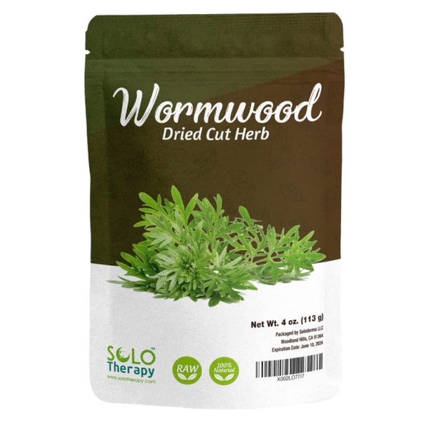 Wormwood Dried Cut Herb 4 oz. , AJENJO , Artemisia Absinthium, Resealable Bag, Wormwood Herbal Tea, Product From Croatia, Packaged in the U.S.A. (4 oz.)