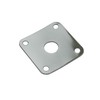 Curved Square Metal Guitar Jack Plate Jackplate - Chrome -