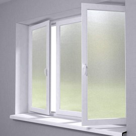 48"x72" (4FTx6FT) White Color Frosted Glass Peel and Stick Window Film Home Bedroom Bathroom Privacy Waterproof Sticker Decal Free Tool Kit