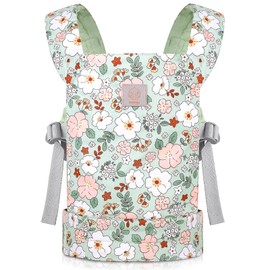 GAGAKU Doll Carrier for Children, Doll Carrier from 3 Years, Baby Carrier for Dolls, Belly Carrier, Doll Accessories, Dolls Carry Seat with Adjustable Straps - Green - Camellia
