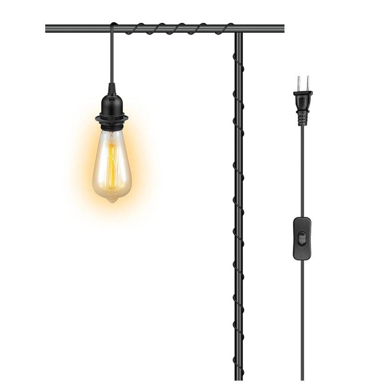 Plug in Hanging Light Cord Kit - 16Ft Pendant Light