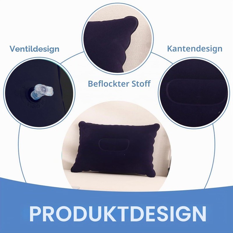 EIHI 2 Pack Navy Blue Medium PVC Fabric Inflatable Camping