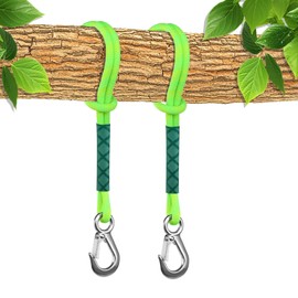 CAINCAY Swing Tree Attachment Rope, Pack of 2 0.6 m Swing Attachment Hammock Attachment with Heavy Duty Carabiners, Swing Suspension Cord for Playground Swings Hammocks Yoga
