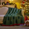 Amélie Home Christmas Throw Blanket for Couch, Reversible Pattern Christmas