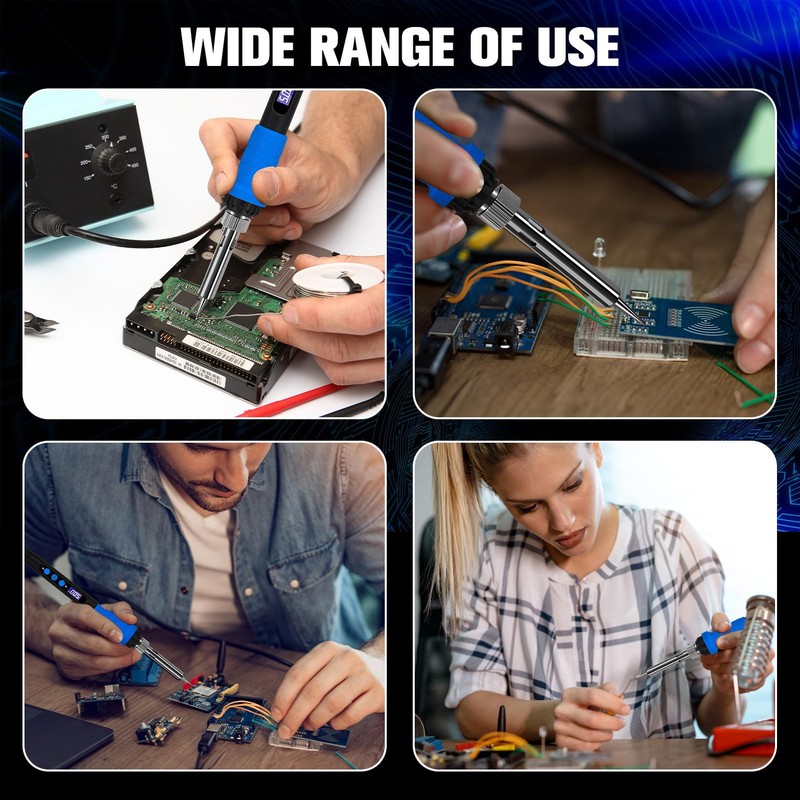 Soldering Iron Kit with LCD Display, 100W LED Display Adjustable