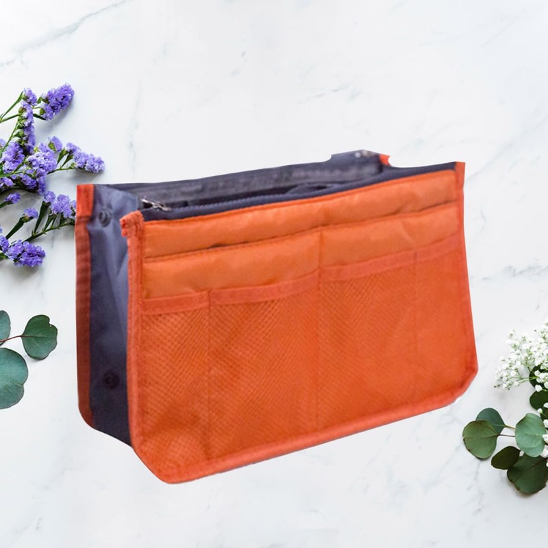 TOVINANNA Portable Toiletries Bag Double Zipper Large Compartment Organize Cosmetics