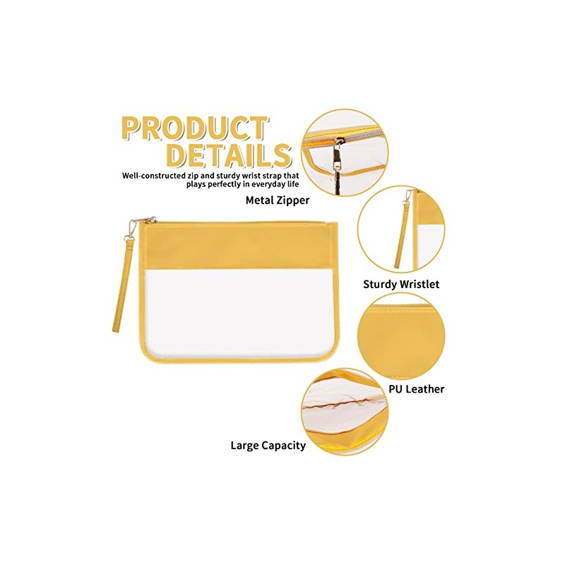 Bolsa transparente con cierre, bolsa de maquillaje transparente para mujeres