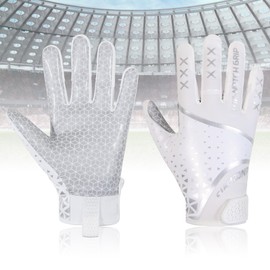 GIAMZONP Football Gloves for Youth Kids, Sticky Grip Flag Receiver Gloves, Best Gift for Boys & Girls