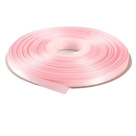 ITIsparkle Double Sided Satin Ribbon, Width 0.2 inch (6 mm) x 17.8 ft (45 m), Handicraft, Garment, Wrapping, Bowknot Ribbon #117 - Baby Pink