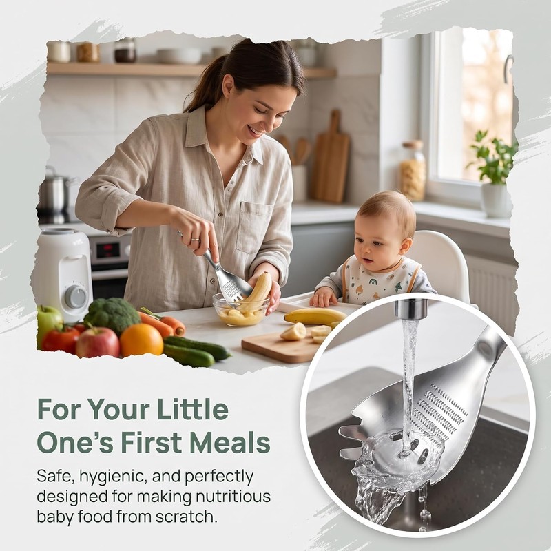 5-in-1 Stainless Steel Cooking Spoon, Multifunction Cooking Spoon,304 Stainless Steel