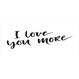 Lunarable I Love You More Pencil Pen Holder, Marker Drawn Like Monochromatic Romance Amour Valentine Themed, Ceramic Pencil Holder for Desk Office Accessory, 3.6" X 3.2", White and Charcoal Grey