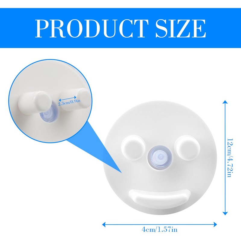 GLADFRESIT Smiley Face Sponge Holder, Funny Face Suction Sponge Organizer