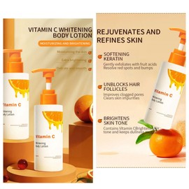 Vitamin C Brightening Body Lotion – Nourishing, Fast-Absorbing Moisturizer for Dry Skin, Non-Greasy Formula for Women & Men, 250m