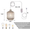 YLONG-ZS Boho Hanging Lamp Plug in,Rustic White Crystal Swag Lamp,Pendant