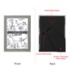 Laura Ashley 5x7 Gray Enamel Picture Frame, Silver Metal Edge