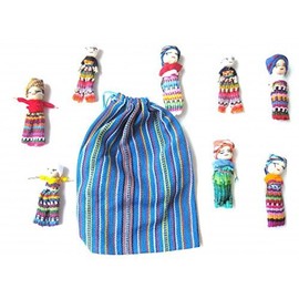 Sorgenpüppchen, 8 Stück im Beutel, gross, Sorgenpuppe, Sorgenfresser