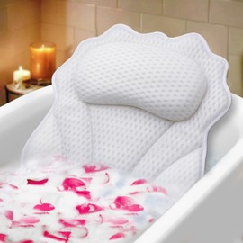 RUVINCE - Cuscino per vasca da bagno per donne e uomini, con 4 cuscini per vasca da bagno ergonomici, per collo, testa e spalle