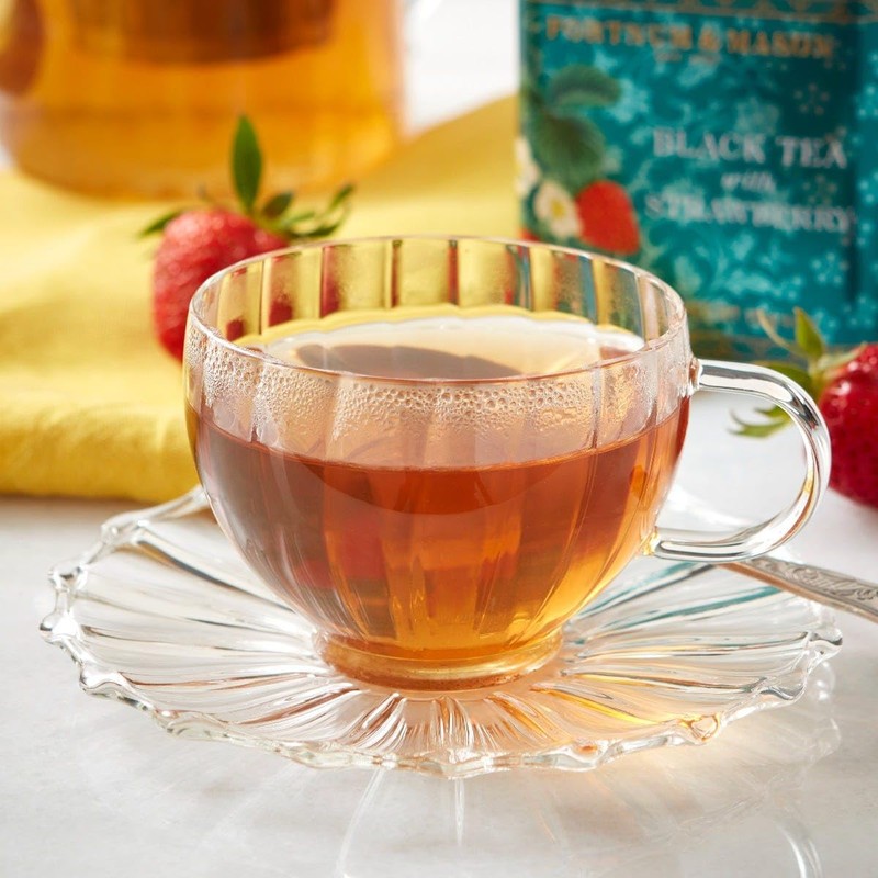 Fortnum and Mason Black Tea with Strawberry, Loose Leaf Caddy,