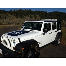 Hood Blackout Matte Black Star Hood Black Out fits Wrangler Jk 07-18