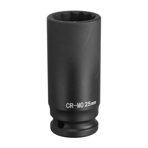 HARFINGTON 12-Point Deep Impact Socket 1/2 Inch Drive 25mm Metric