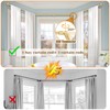 Bay Window Curtain Rods, USFOOK Gold Curtain Rods for Bay