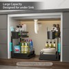 CICUFY Metal Under Sink Organizer,2-Tier Double Sliding Under Sink Storage