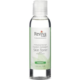 REVIVA LABS - Elastin Collagen Skin Toner with Vitamin A & E, for Dry Skin - Pack of 3 (4 oz)