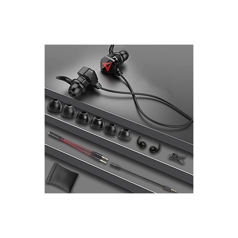 Audífonos Gaming InEar, con Micrófono Desmontable (Negro)