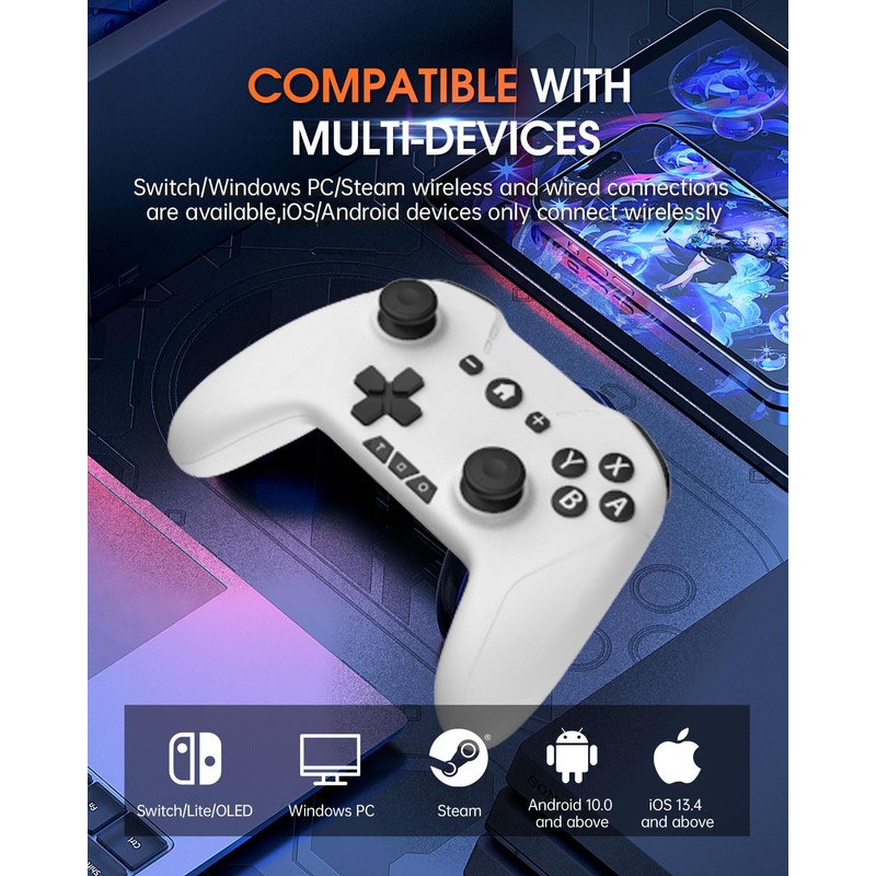 Ligame Switch Pro Controller, Bluetooth Wireless Gamepad for N Switch/Lite/OLED,