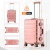 VentureVault All Aluminum Carry On Luggage 22x14x9 Airline Approved，Zipperless Luggage