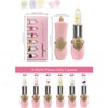 UKKQES Flower Jelly Lipstick Set Temperature Change Moisturizer Long Lasting